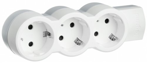 Колодка удлинителя с заземлением Legrand Стандарт 3-м 16А 3500Вт бело-серый картинка 